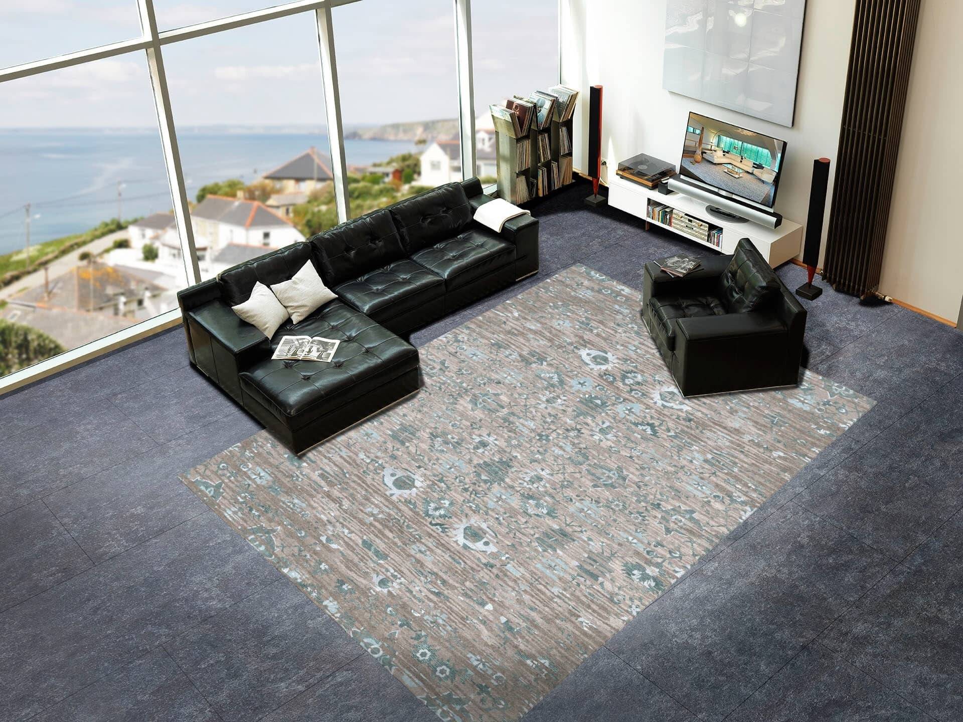 Makalu Nepal Teppich Antique M306 Handgetuftet im Wunschmaß – Bild 3